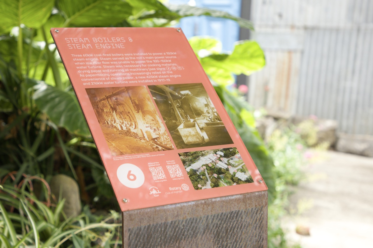 Historical signage at Fyansford Paper Mill