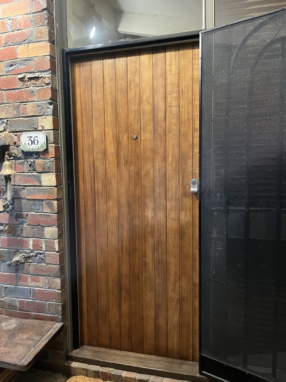 Refinished entrance door